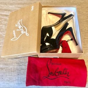 Christian Louboutin Black Soso100 Leather Platform